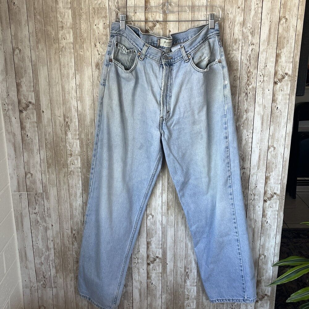 Levis 550 Relaxed Fit Jeans Mens 36x30 Light Wash Blue Denim 90's Baggy Classic - Picture 2 of 9